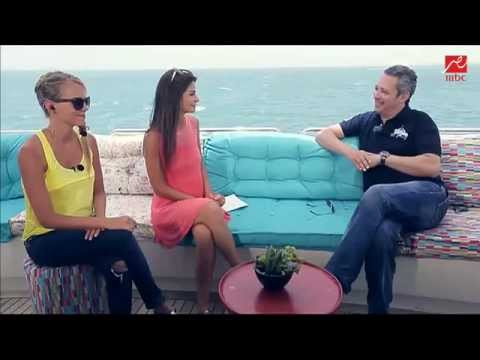 كوميديا تامر أمين مع ماريا البرازيلية فى رامز قرش البحر