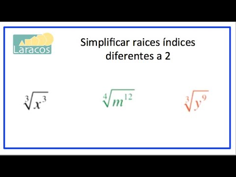 raíces con diferentes índices - Simplificación de raíces cuando el índice es diferente de 2 y la forma en la que se convierte el índice en parte de una potencia de la variable dentro de la ...