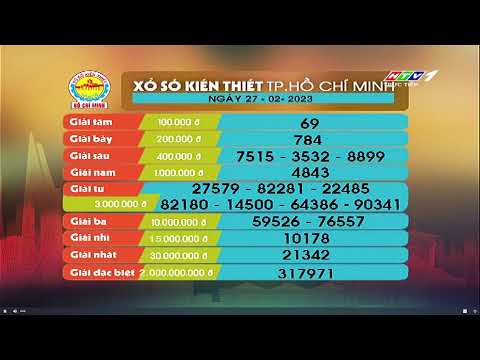 Xổ số kiến thiết TP.HCM || HTV1 || 27/02/2023