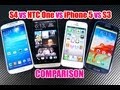 Samsung Galaxy S4 VS iPhone 5 VS HTC One VS Samsung Galaxy S3 Comparison Test