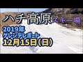 【ハチ高原スキー場】2019年12月15日ゲレンデレポート、各コースの現状情報