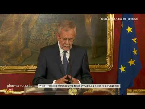 Pressekonferenz von Sebastian Kurz und Alexander Van der Bellen zur Ibiza-Affre am 21.05.2019