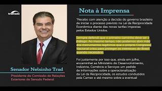 Tarifaço: presidente da CRE defende negociação antes da reciprocidade