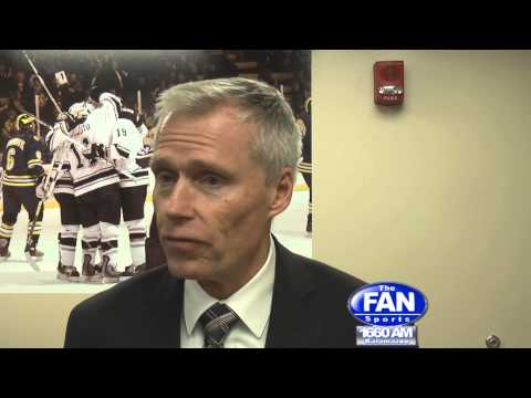WMU Hockey HC Andy Murray after the Broncos 4-1 win over MSU WMU Hockey HC Andy Murray after the Broncos 4-1 win over MSU