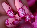 Nail Art : Hibiscus flower
