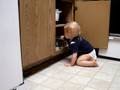 Putting a golf ball in the cupboard