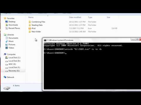 how to recover hidden files using cmd