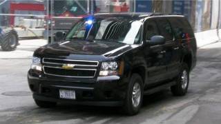 Secret Service Suburban in New York City for Obama
