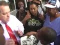 Tempers flare during protest