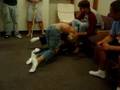Aaron and me wrestleing