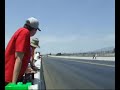 Nic Case running a 1/12 streamliner at the California speedway on July 28th 07