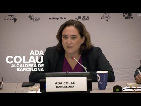 Ada Colau en las Naciones Unidas presenta la Declaración #CitiesforHousing