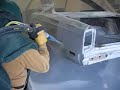 Plastic Media Blasting in action