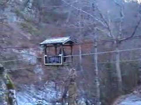 On a Cable Car, Iya Valley, Shikoku, ...