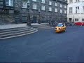 At Christiansborg - with mini electric car, City-El At Christiansborg - with mini electric car, City-El
