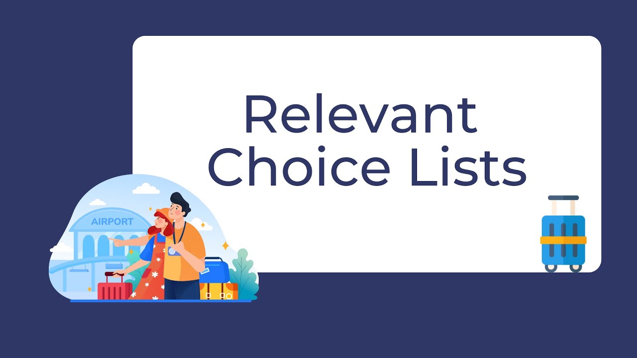 Relevant Choice Lists For Your Product