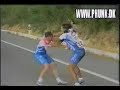 pelea de dos ciclistas