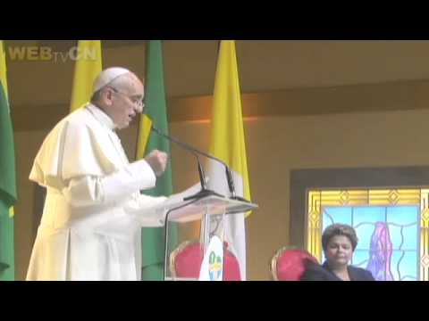 Na íntegra, primeiro discurso do Papa Francisco no Brasil