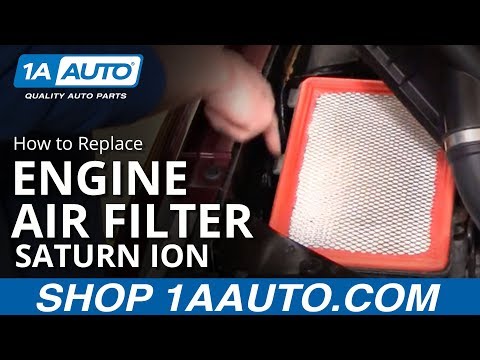 How To Install Replace Service Engine Air Filter Saturn Ion 03-07 1AAuto.com