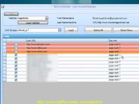 Google SEO Link Dominator p3 - Create backlinks in minutes pt2 