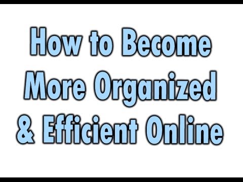 how to become organized