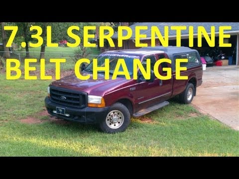 how to change serpentine belt on 6.0 powerstroke