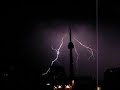 Lightning Strikes Toronto CN Tower Multiple Times