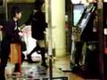 Japanese girl in mini-skirt Dance Dance Revolution