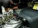 Pinstriper working at Yokohama Mooneyes Hot Rod custom Show Pinstriper working at Yokohama Mooneyes Hot Rod custom Show