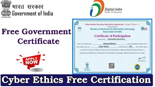 CYBER ETHICS FREE CERTIFICATION | FREE GOVERNMENT CERTIFICATE | FREE CERTIFICATE