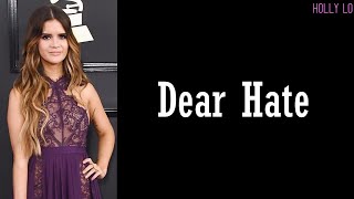 Dear Hate - Maren Morris & Vince Gill (Lyrics)