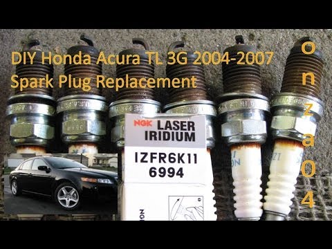 DIY Acura Honda TL 2004-2007 3G J32A Spark Plug Replacement by onza04