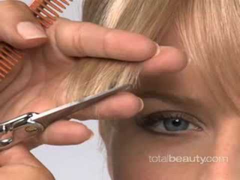 how to trim your own bangs