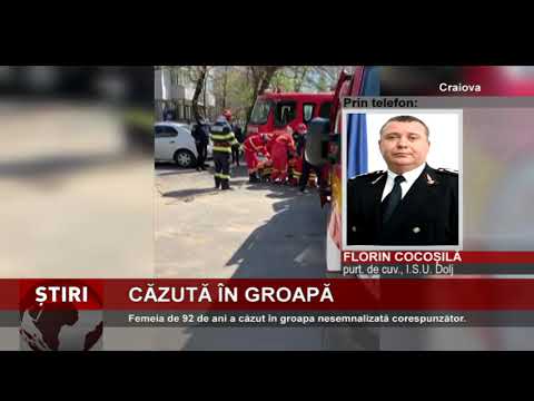 O femeie de 92 de ani a căzut într-o groapă nesemnalizată corespunzător, la Craiova