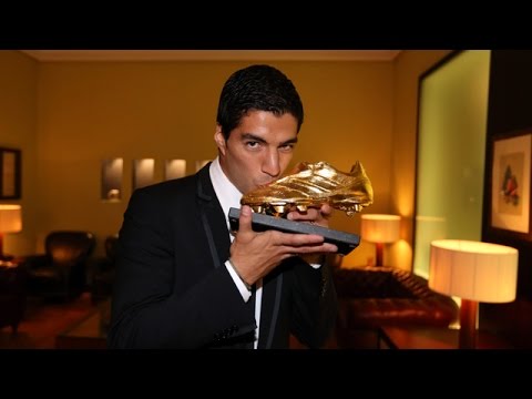 Luis Suárez recibe la Bota de Oro 2013/14 Luis Suárez recibe la Bota de Oro 2013/14