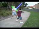 Ryan VS Daniel Light Saber Duel - 1