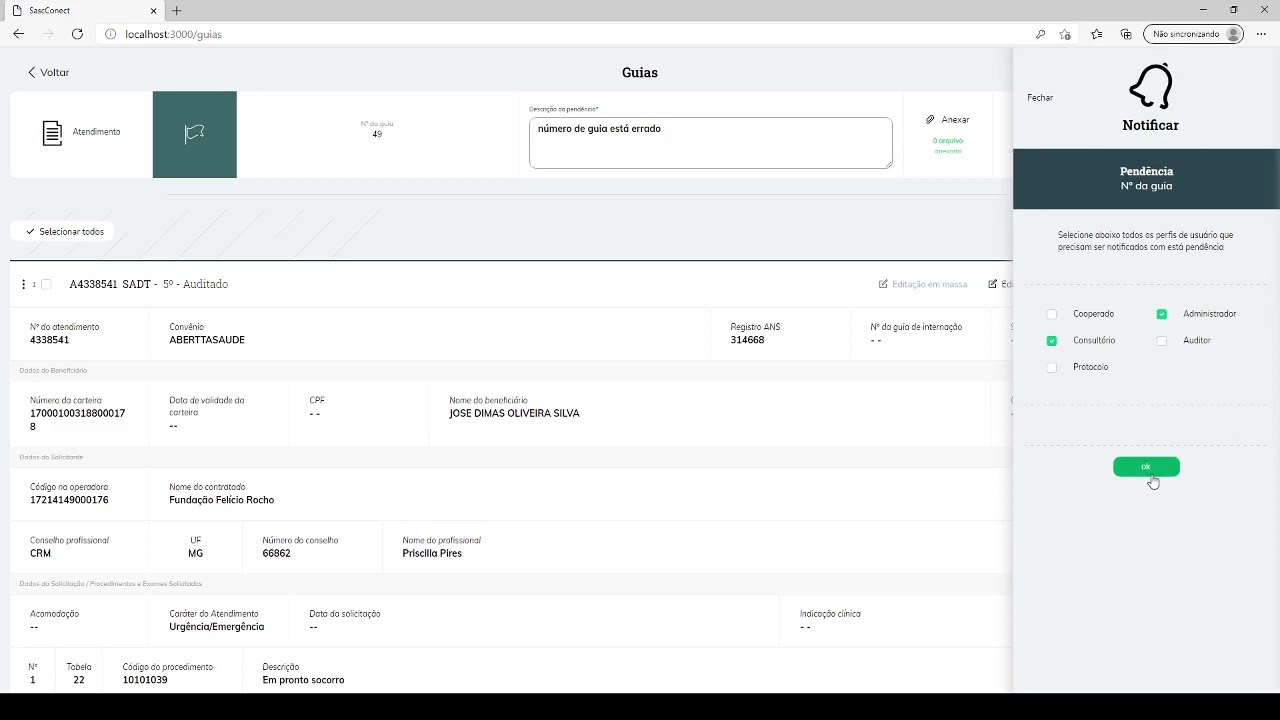 8 - Criar pendência