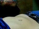sarah gets a surface hip piercing