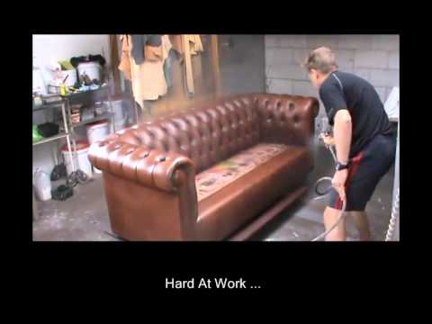 how to recover leather sofa