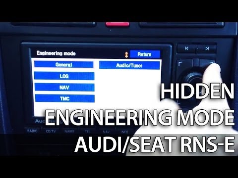 How to unlock secret engineering mode menu in RNS-E (Audi, A3, A4, A6, R8, TT, Seat Exeo, Gallardo)
