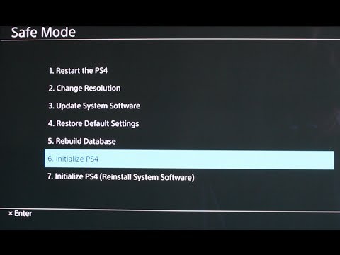 how to hard reset ps4