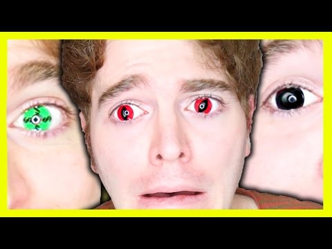 WEARING CRAZY CONTACT LENSES