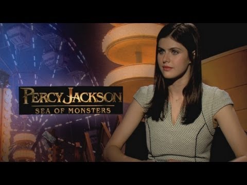 Alexandra Daddario - Alexandra Daddario chats about new movie Percy Jackson: Sea of Monsters and how similar she thinks Logan Lerman is to Percy Jackson. Report by Poppy Jamie. S...