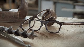 Produktion einer Holzbrille