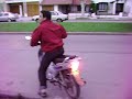 Valentino Lezica Con la moto de Cañonazo Ibañez