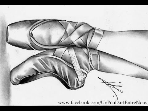 how to draw pointe shoes