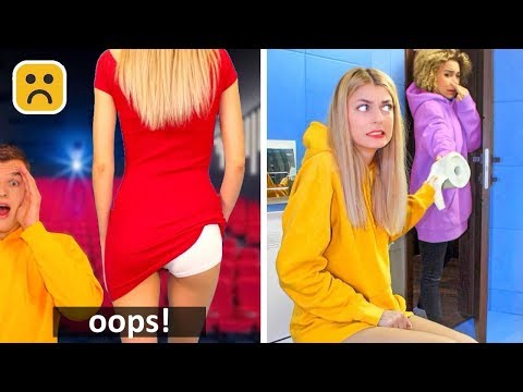 FUNNY AWKWARD MOMENTS AND FAILS || Relatable Everyday Situations for Girls
