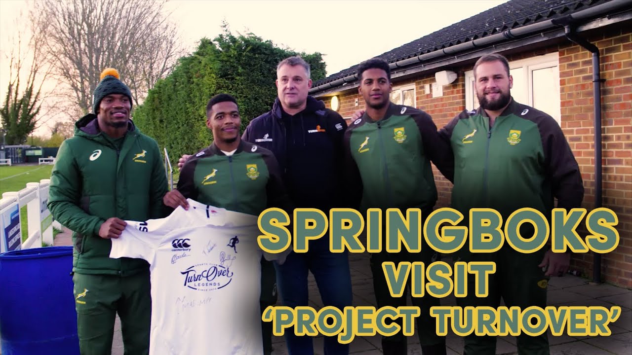 Springboks players visit 'Project Turnover'