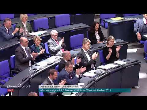 Bundestagsdebatte ber das Sofortprogramm Wohnoffensive, Mietpreisstopp am 12.10.18