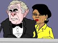 laura bush, karl rove, jeff gannon, condoleezza rice, joe lieberman, and others roast george w. bush.